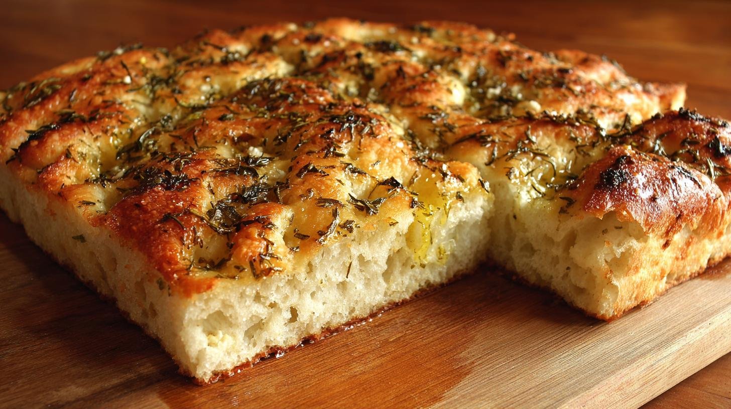 Focaccia croccante con origano e olio pronta subito