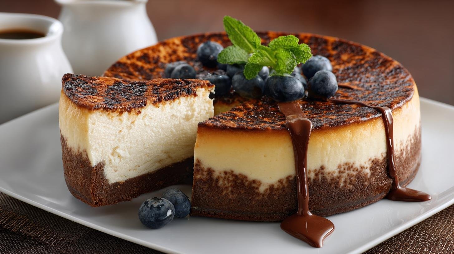 Cheesecake al forno con ricotta e cacao cremosa