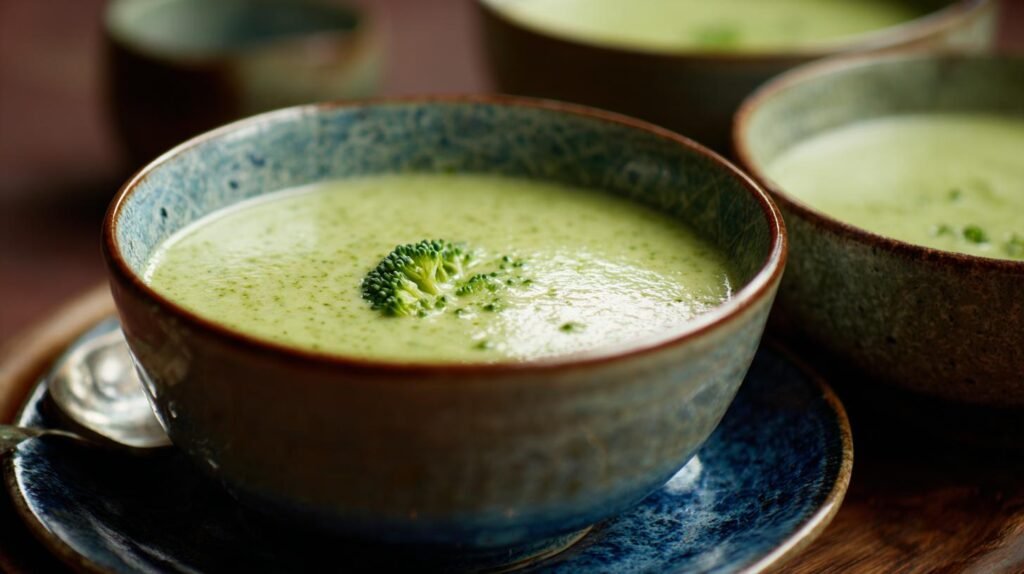 Vellutata di broccoli con latte cremosa e leggera