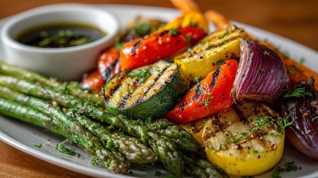 Verdure grigliate con olio e sale semplici e saporite