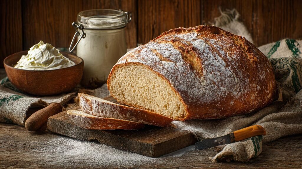 Pane casereccio con yogurt e farina bianca soffice