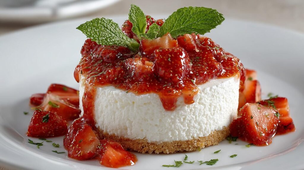 Cheesecake fredda con ricotta e fragole pronta in 15 minuti