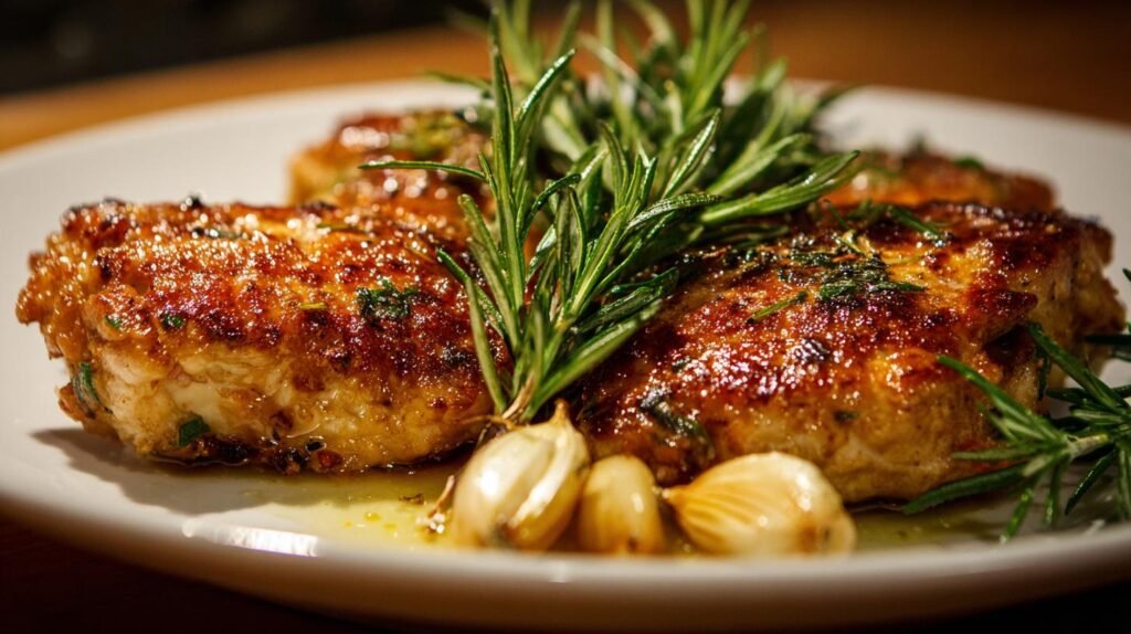Pollo in padella con aglio e rosmarino veloce