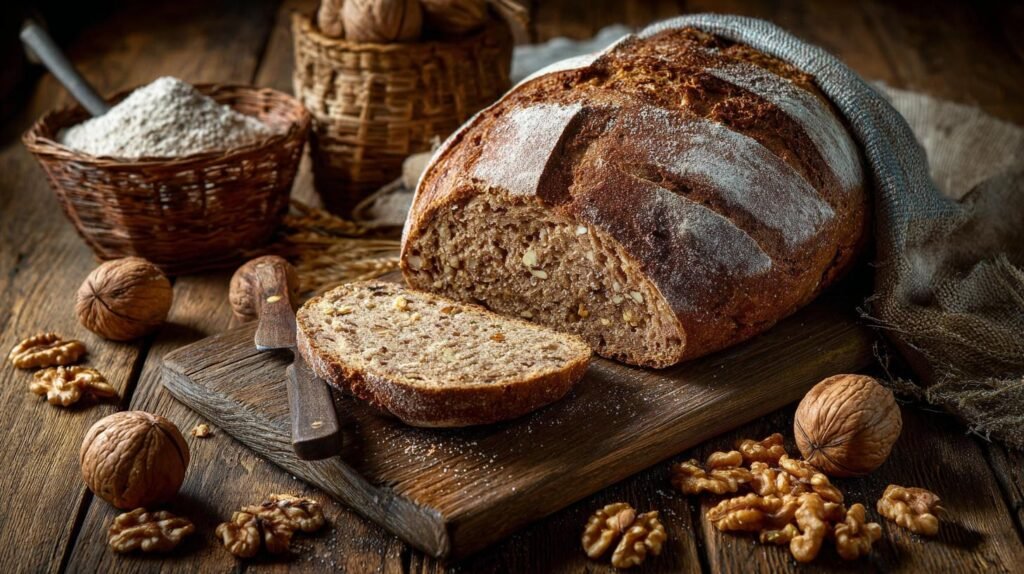 Pane integrale con noci soffice e profumato