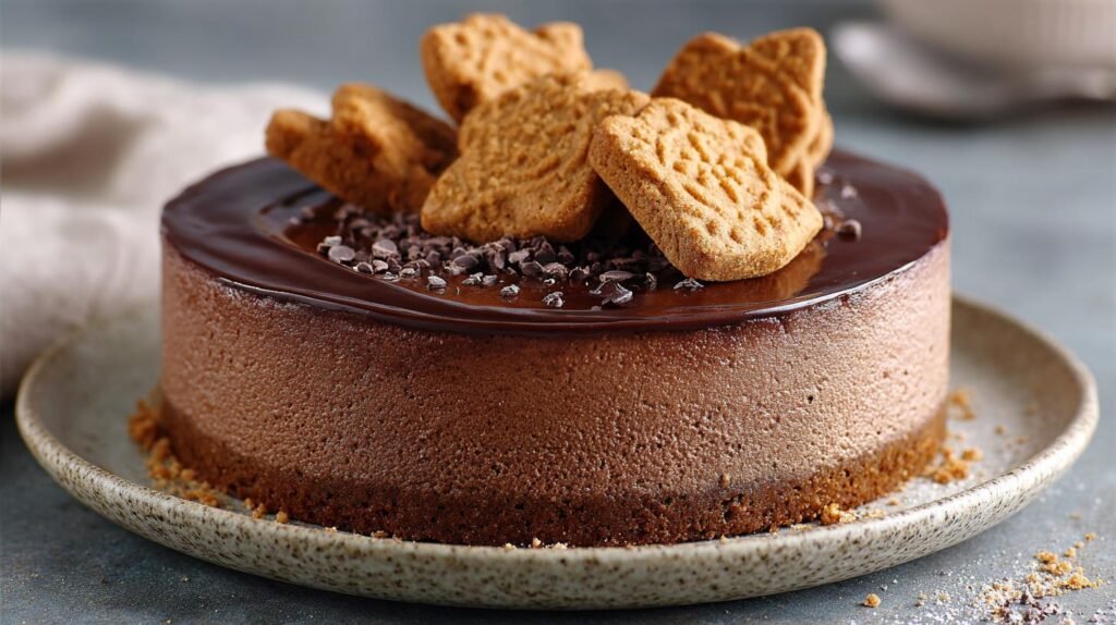 Cheesecake fredda al cacao e biscotti morbida e veloce