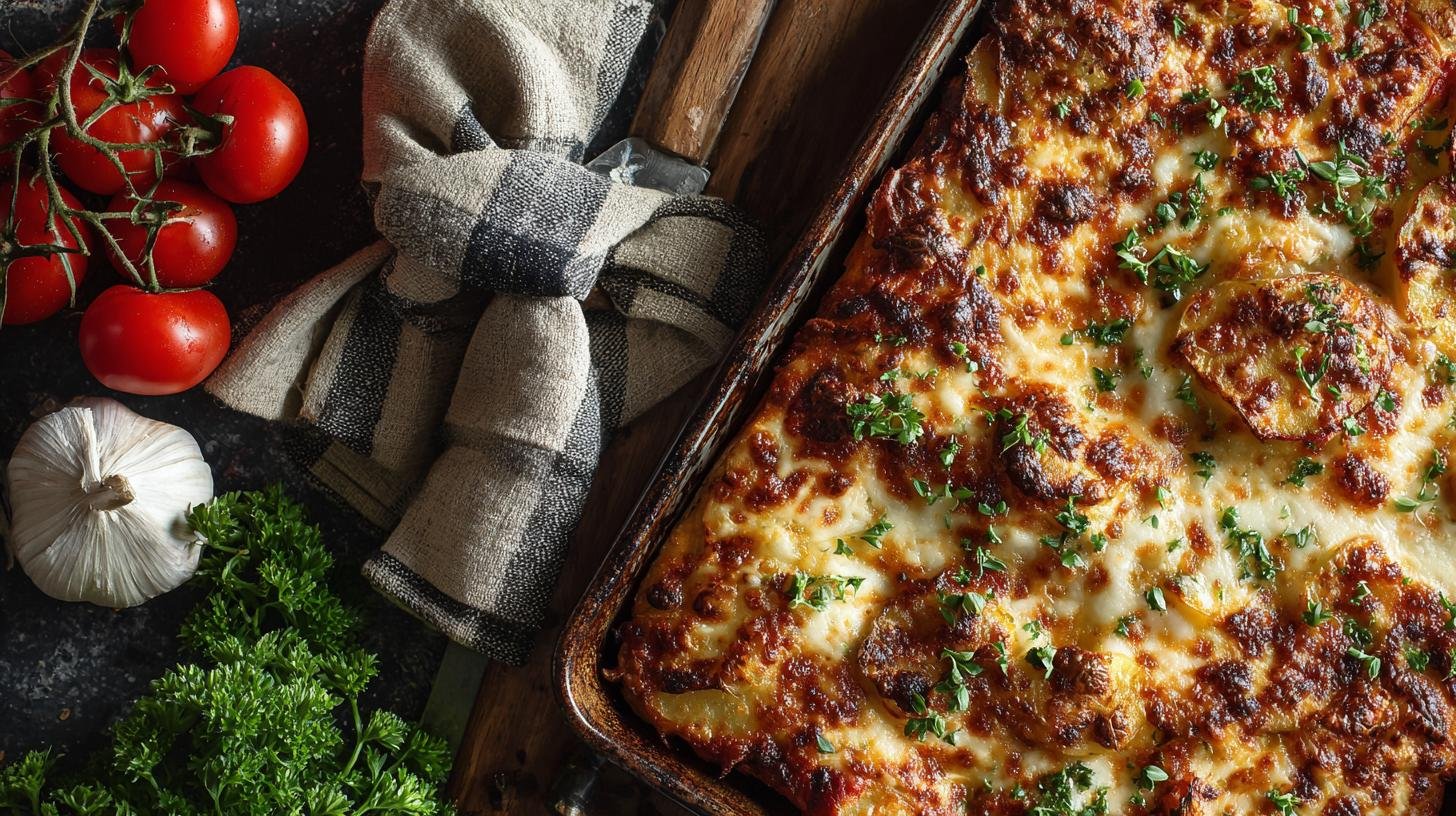 Pizza in teglia con patate e mozzarella pronta subito