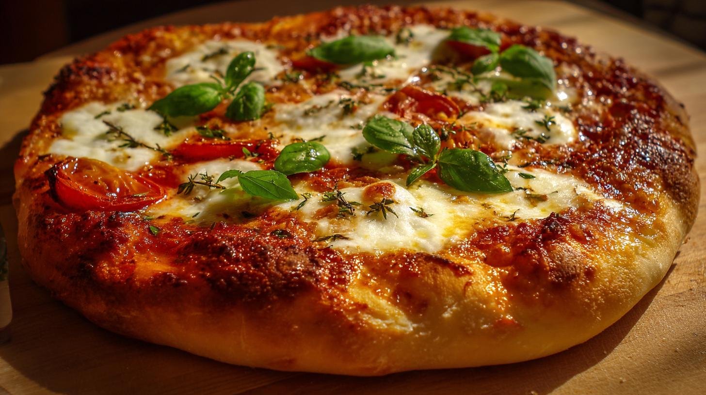 Pizza margherita con pomodoro e mozzarella pronta in 25 minuti