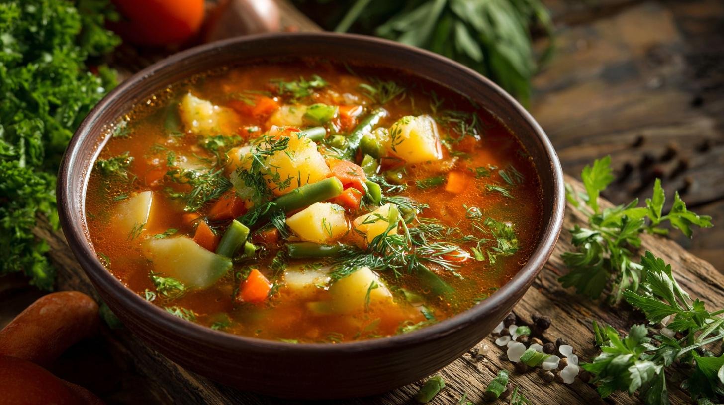 Minestra di verdure con patate leggera e veloce