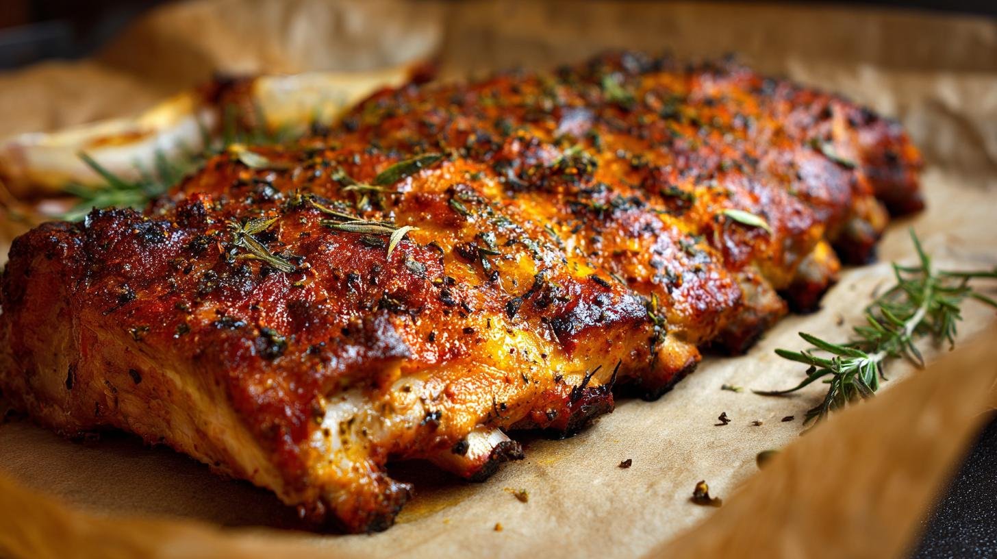 Costine di maiale con spezie dorate al forno