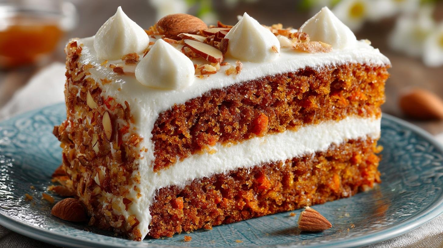 Torta alle carote con mandorle soffice e dolce