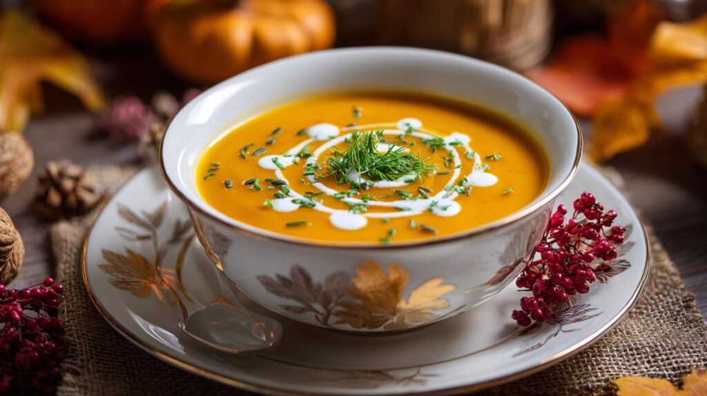 Vellutata di zucca con carote dolce e cremosa