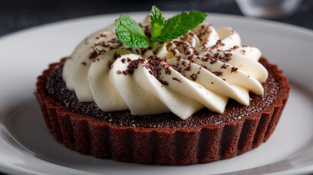 Crostata al cacao con crema alla vaniglia