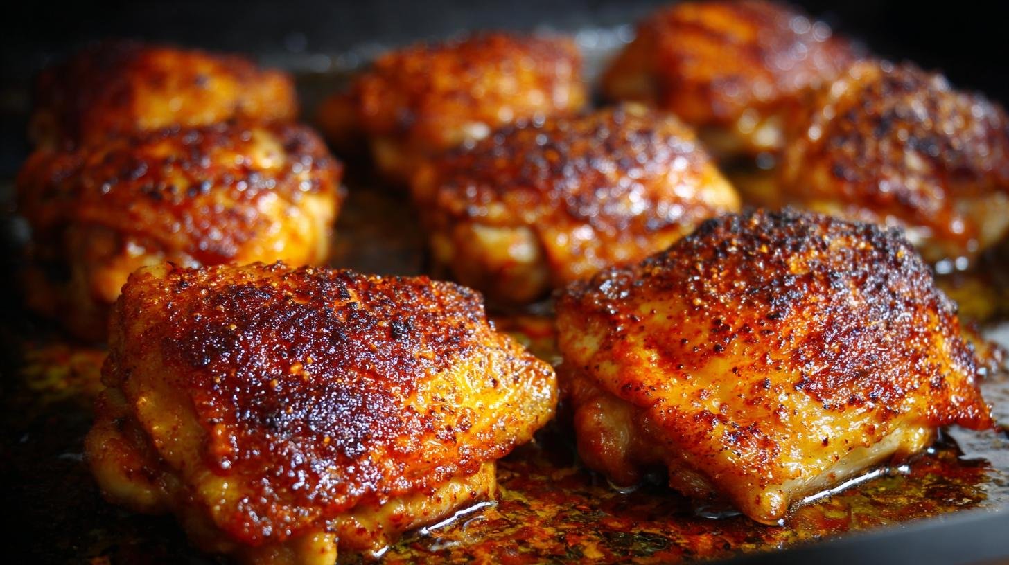 Cosce di pollo con paprika croccanti dal forno