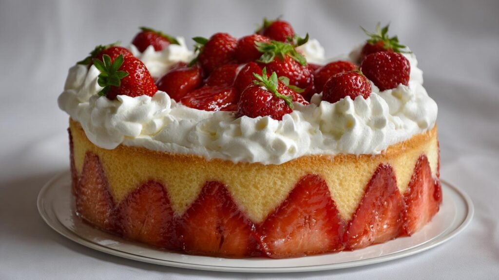 Torta di fragole e panna soffice pronta in 30 minuti