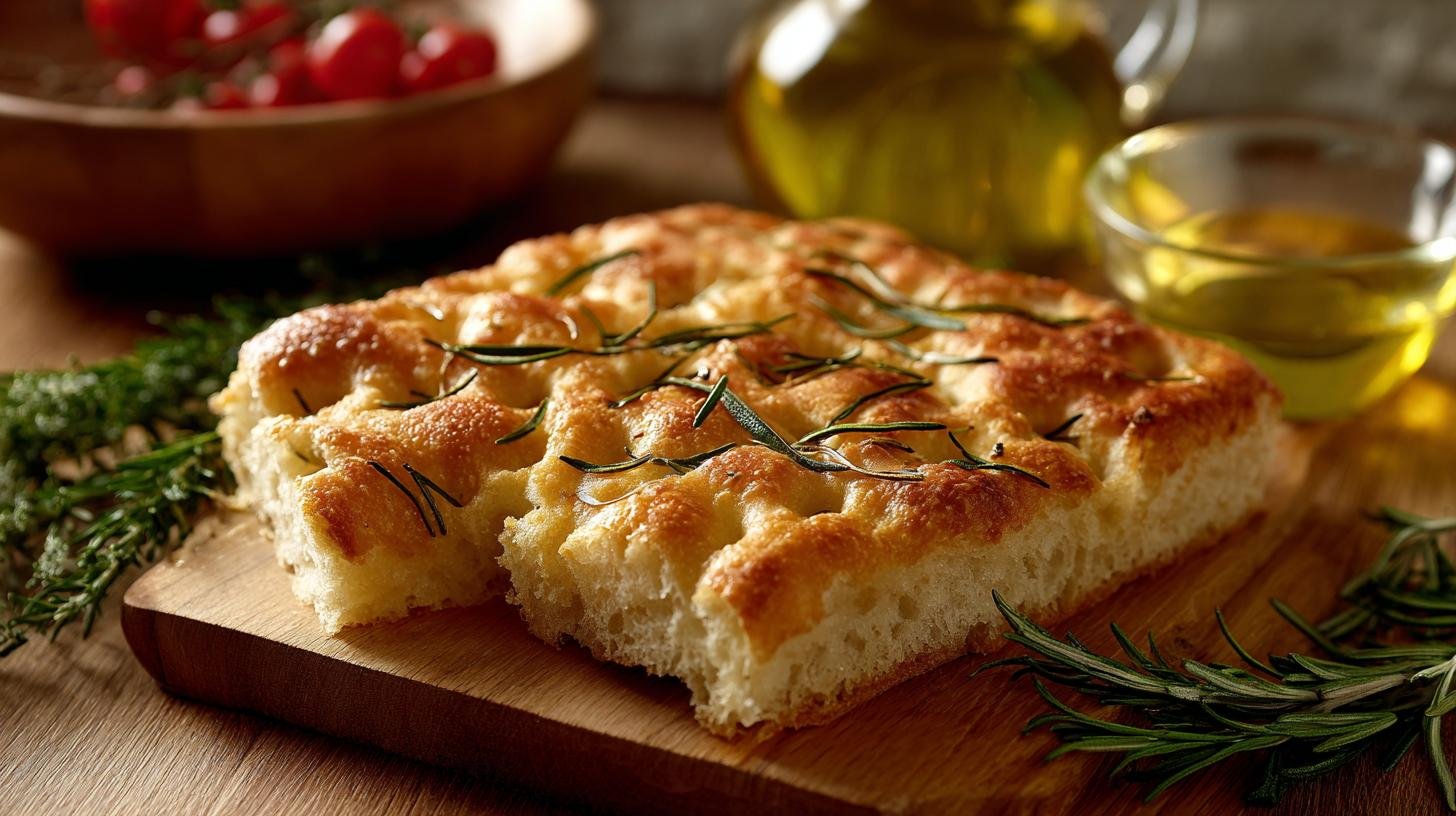 Focaccia soffice con rosmarino e olio facile