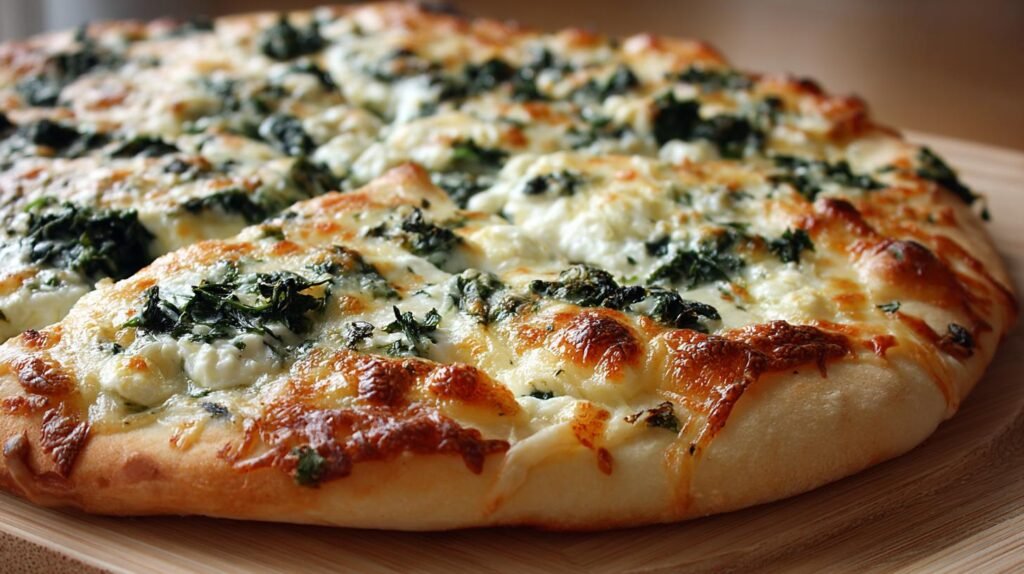 Pizza con ricotta e spinaci morbida fatta in casa