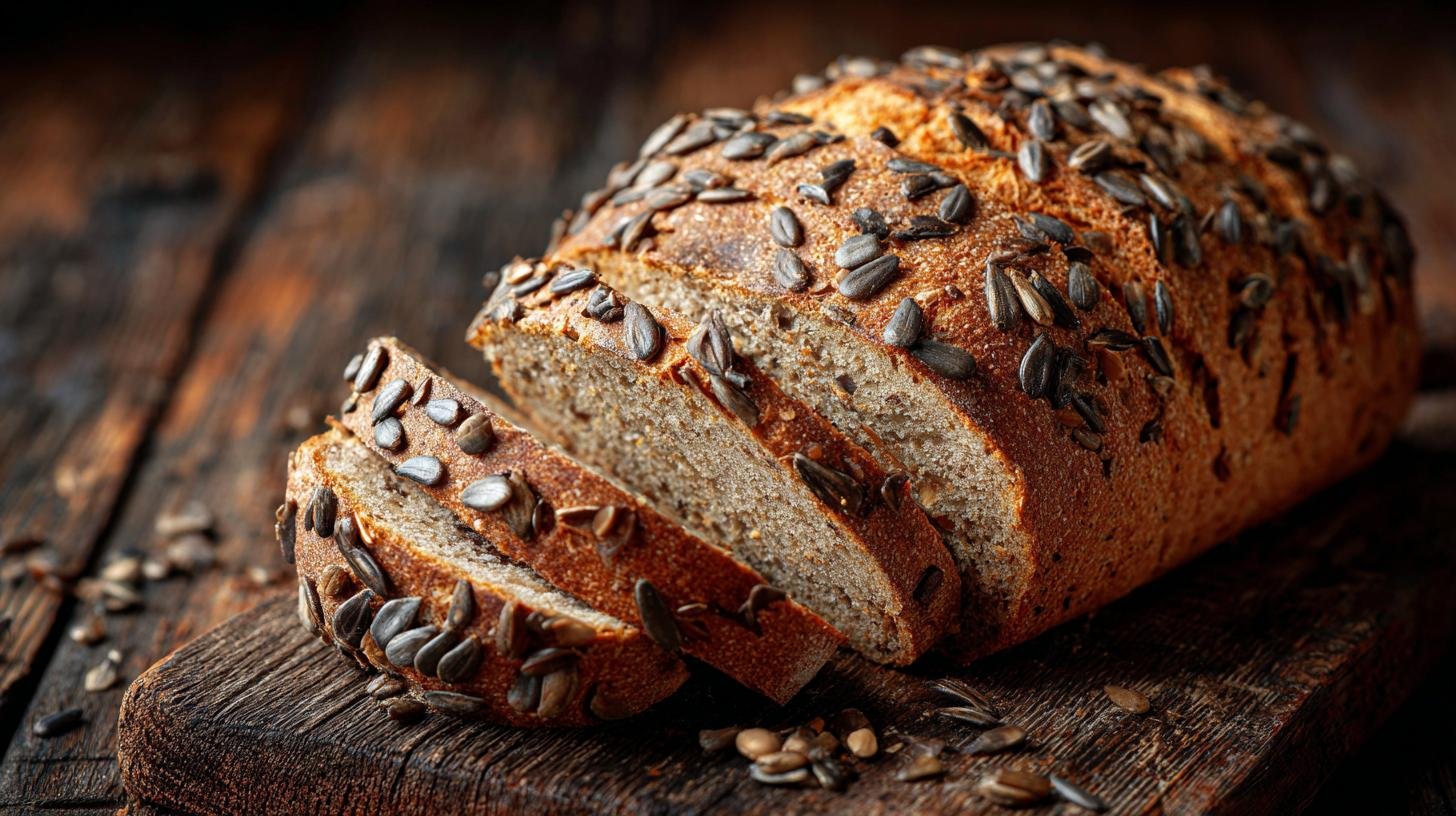 Pane con semi di girasole croccante fuori