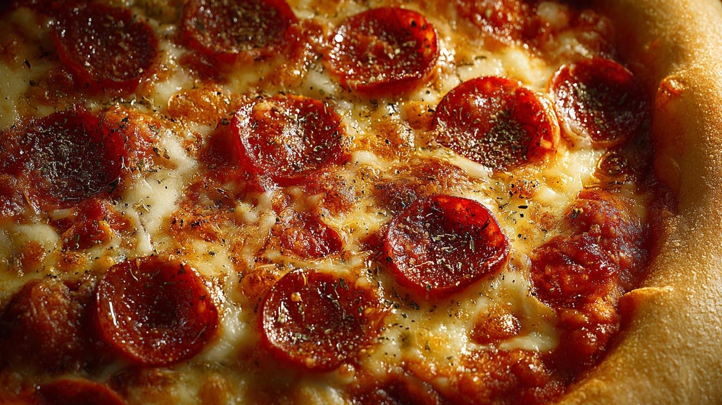 Pizza con peperoni e mozzarella morbida dentro