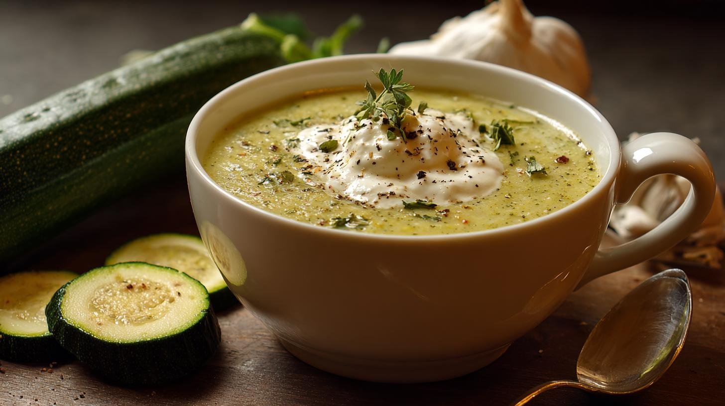 Vellutata di zucchine con panna morbida pronta subito