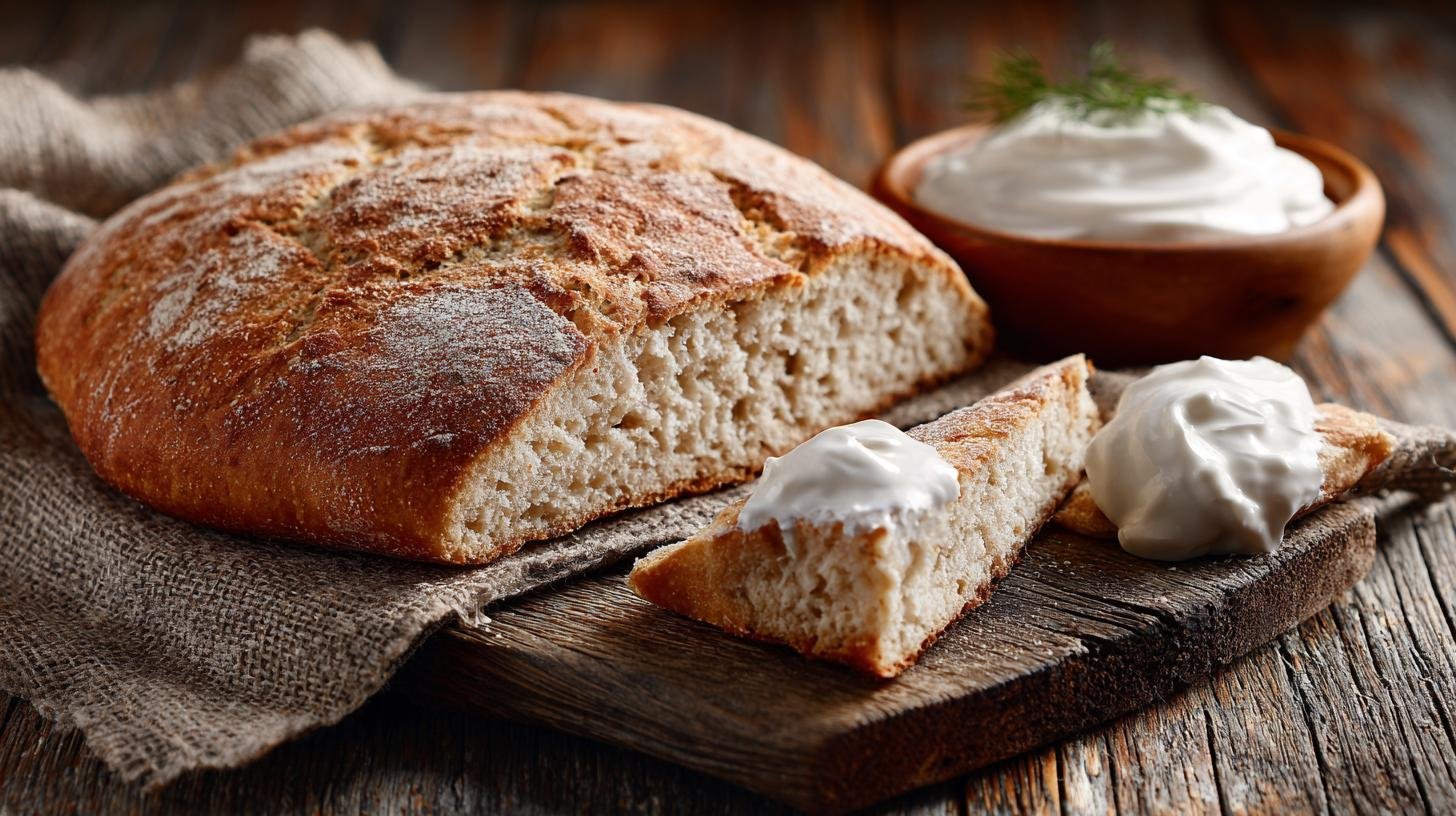 Pane casereccio con yogurt morbido e profumato