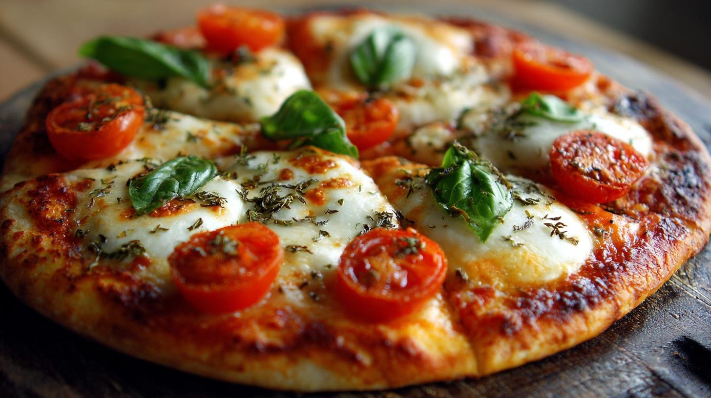 Pizza margherita con pomodoro e mozzarella pronta in 25 minuti